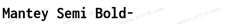 Mantey Semi Bold字体转换